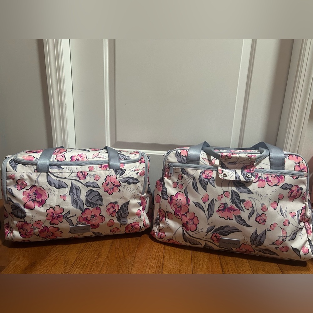 Vera Bradley Humming bird blooms Pink and Gray Floral Bags